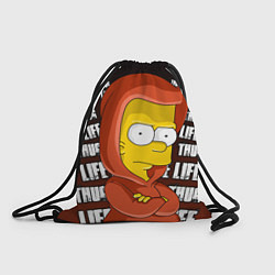 Рюкзак-мешок Bart: Thug Life, цвет: 3D-принт