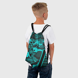 Рюкзак-мешок CS:GO Blue Camo, цвет: 3D-принт — фото 2