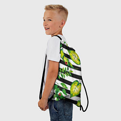 Рюкзак-мешок Полосатые тропики, цвет: 3D-принт — фото 2