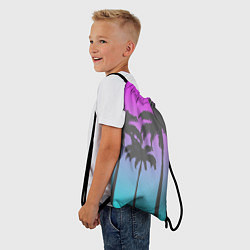 Рюкзак-мешок Пальмы 80s, цвет: 3D-принт — фото 2