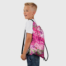 Рюкзак-мешок Black Pink: Abstract Flowers, цвет: 3D-принт — фото 2
