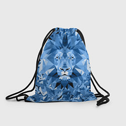 Рюкзак-мешок Сине-бело-голубой лев, цвет: 3D-принт