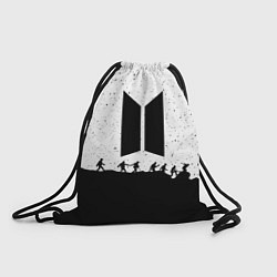 Рюкзак-мешок BTS: Black Stars, цвет: 3D-принт