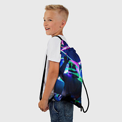 Рюкзак-мешок Marshmello: Neon DJ, цвет: 3D-принт — фото 2