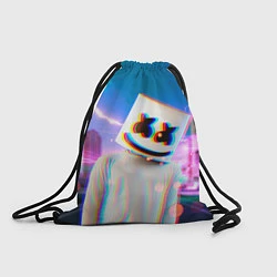 Рюкзак-мешок Marshmello: Glitch Effect, цвет: 3D-принт