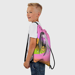 Рюкзак-мешок Billie Eilish: Pink Fashion, цвет: 3D-принт — фото 2