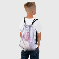 Рюкзак-мешок Billie Eilish: Light Pink, цвет: 3D-принт — фото 2
