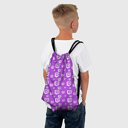 Рюкзак-мешок Twitch: Violet Pattern, цвет: 3D-принт — фото 2