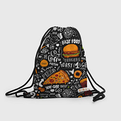Рюкзак-мешок Fast Food, цвет: 3D-принт