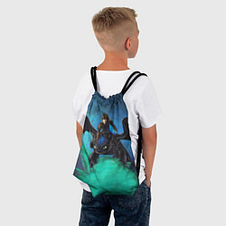 Рюкзак-мешок Как приручить дракона, цвет: 3D-принт — фото 2