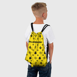 Рюкзак-мешок Billie Eilish: Yellow Pattern, цвет: 3D-принт — фото 2