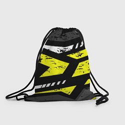 Мешок для обуви Black yellow abstract sport style