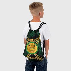 Рюкзак-мешок Золотой леопард и цепь, цвет: 3D-принт — фото 2