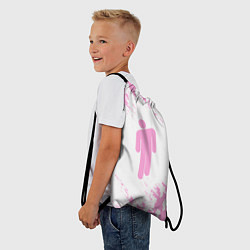 Рюкзак-мешок Billie Eilish: Pink Style, цвет: 3D-принт — фото 2