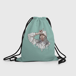 Рюкзак-мешок Billie Eilish Mint Art, цвет: 3D-принт