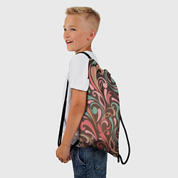 Рюкзак-мешок Узор хохломы, цвет: 3D-принт — фото 2