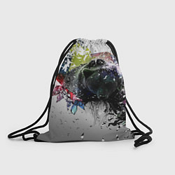 Рюкзак-мешок Бурый медведь, цвет: 3D-принт
