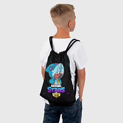 Рюкзак-мешок BRAWL STARS LEON SHARK,, цвет: 3D-принт — фото 2