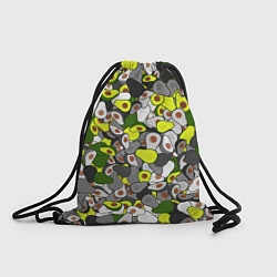 Рюкзак-мешок Камуфляж с авокадо, цвет: 3D-принт