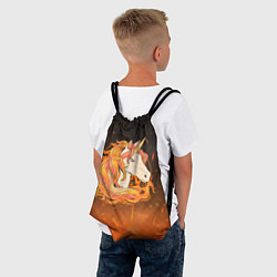 Рюкзак-мешок Огненный единорог, цвет: 3D-принт — фото 2