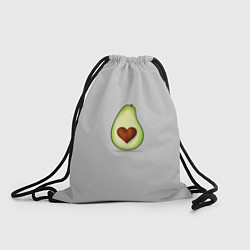 Рюкзак-мешок Авокадо сердечко, цвет: 3D-принт