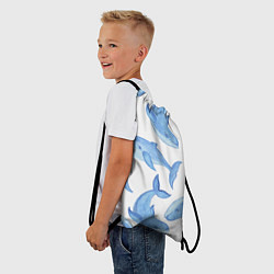 Рюкзак-мешок Косяк китов, цвет: 3D-принт — фото 2