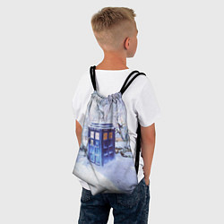 Рюкзак-мешок ТАРДИС В СНЕГУ, цвет: 3D-принт — фото 2