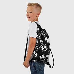 Рюкзак-мешок Marshmello ЧБ, цвет: 3D-принт — фото 2