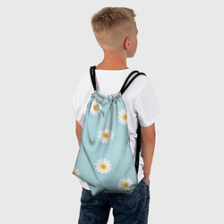 Рюкзак-мешок Узор с ромашками, цвет: 3D-принт — фото 2