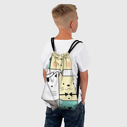 Рюкзак-мешок Деловые котейки, цвет: 3D-принт — фото 2