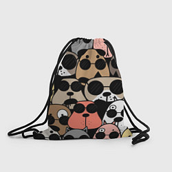 Рюкзак-мешок Серьезные псы, цвет: 3D-принт