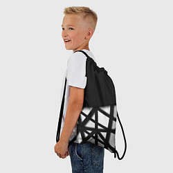 Рюкзак-мешок BLACK GEOMETRY, цвет: 3D-принт — фото 2