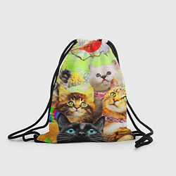Рюкзак-мешок КОТЫ, цвет: 3D-принт