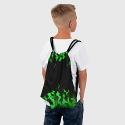 Рюкзак-мешок GREEN FIRE ОГОНЬ, цвет: 3D-принт — фото 2