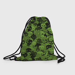 Рюкзак-мешок Камуфляж Черепа Текстура, цвет: 3D-принт