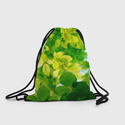 Рюкзак-мешок Листья, цвет: 3D-принт