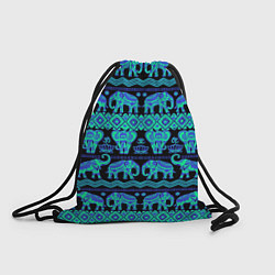 Рюкзак-мешок Слоны Узоры, цвет: 3D-принт
