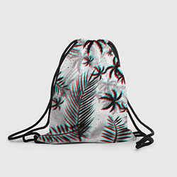 Рюкзак-мешок ПАЛЬМЫ TROPICAL GLITCH, цвет: 3D-принт