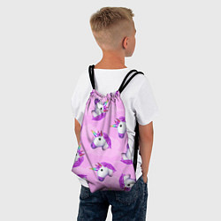 Рюкзак-мешок Emoji единорожки, цвет: 3D-принт — фото 2