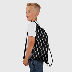 Рюкзак-мешок Эл паттерн черный, цвет: 3D-принт — фото 2