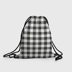 Рюкзак-мешок Черно-белая клетка, цвет: 3D-принт