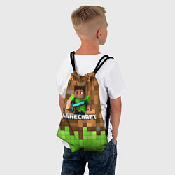 Рюкзак-мешок Minecraft logo heroes, цвет: 3D-принт — фото 2