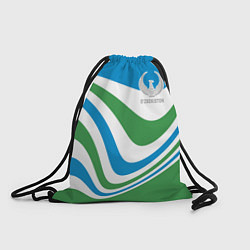 Рюкзак-мешок Узбекистан - герб страны, цвет: 3D-принт