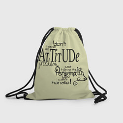 Рюкзак-мешок Мудрая фраза о проблемах, цвет: 3D-принт