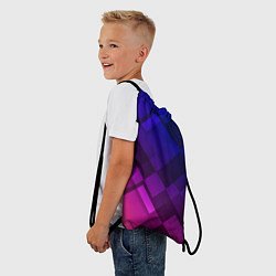 Рюкзак-мешок Ромбы в градиенте, цвет: 3D-принт — фото 2