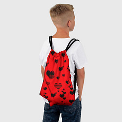 Рюкзак-мешок Сердечки, цвет: 3D-принт — фото 2