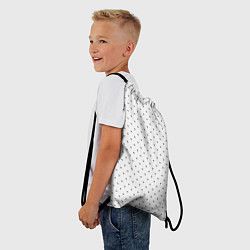 Рюкзак-мешок Сердечки черные на белом, цвет: 3D-принт — фото 2