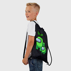 Рюкзак-мешок Among us Lime kid lime, цвет: 3D-принт — фото 2
