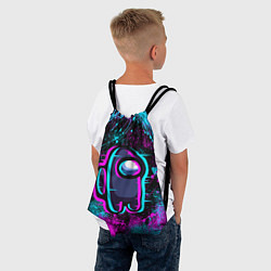 Рюкзак-мешок NEON AMONG US, цвет: 3D-принт — фото 2