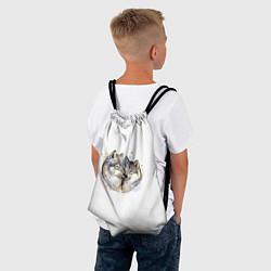 Рюкзак-мешок Волк и волчица, цвет: 3D-принт — фото 2